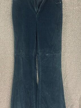 Lush Teal Corduroy Flare Pants